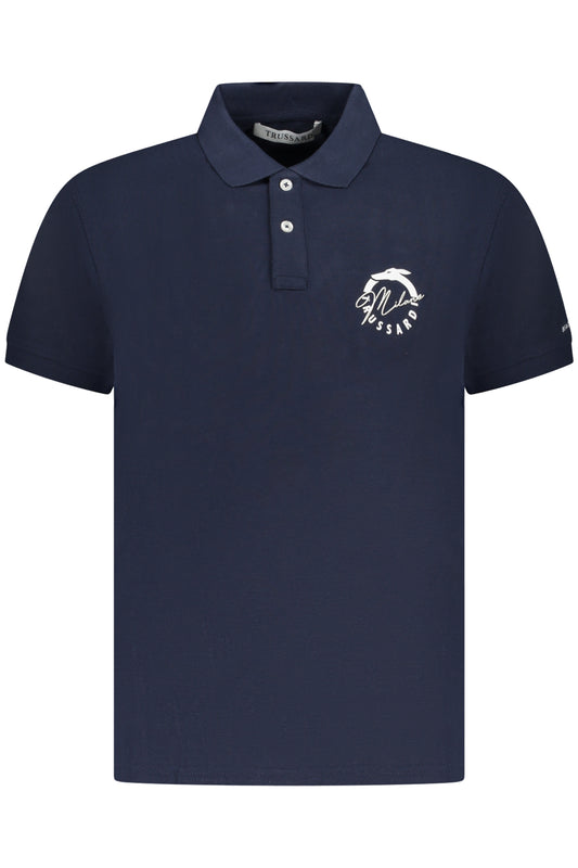 TRUSSARDI POLO MANCHES COURTES HOMME BLEU - TRUSSARDI