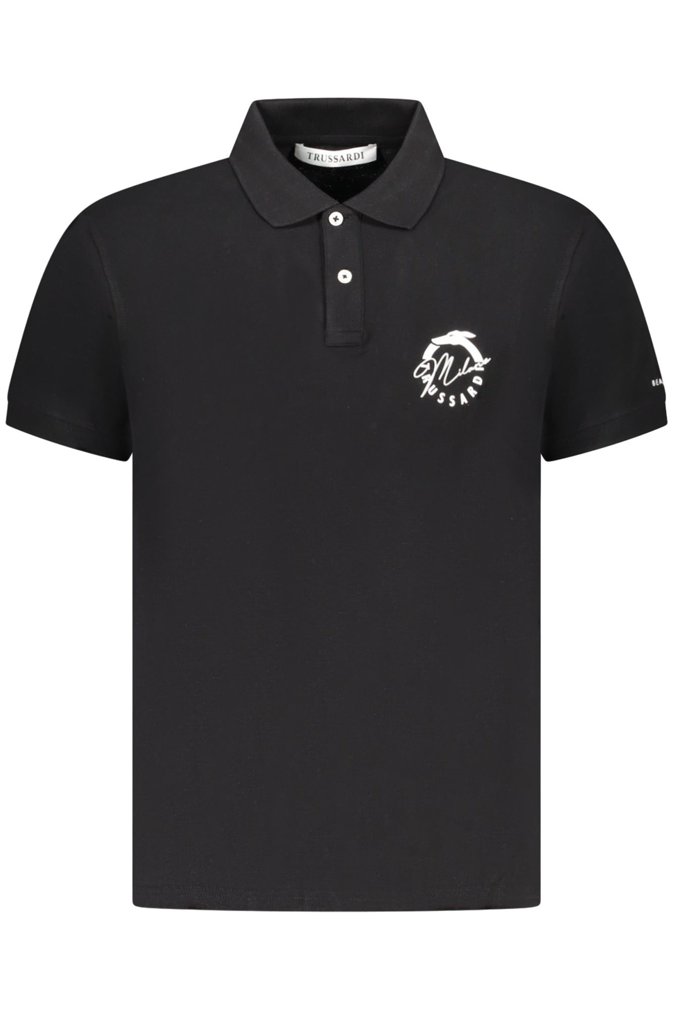 POLO HOMME À MANCHES COURTES TRUSSARDI NOIR - TRUSSARDI