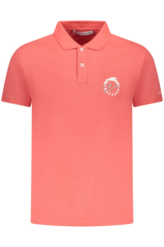 TRUSSARDI POLO MANCHES COURTES HOMME ROSE - TRUSSARDI
