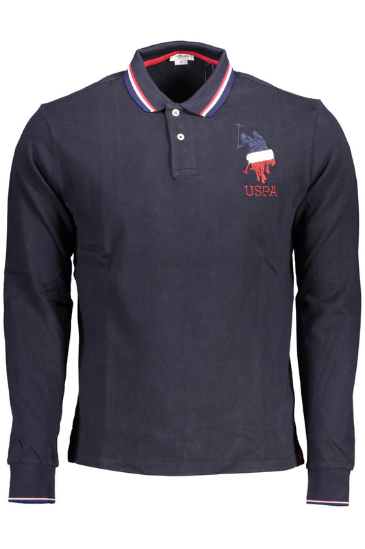 POLO MANCHES LONGUES HOMME US POLO BLEU - U.S. POLO