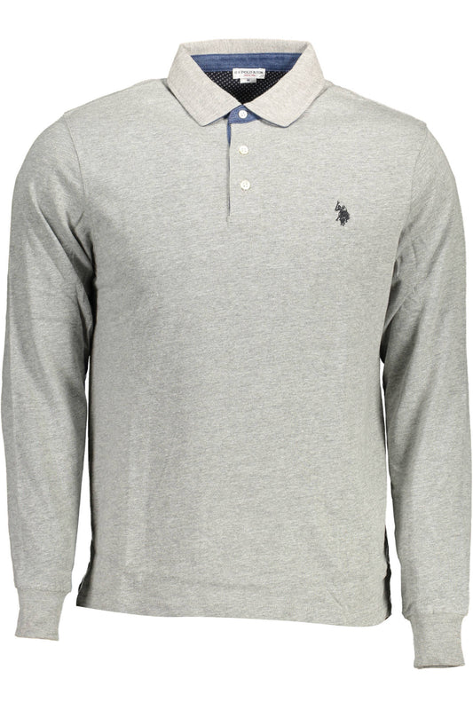 US POLO POLO MANCHES LONGUES HOMME GRIS - U.S. POLO