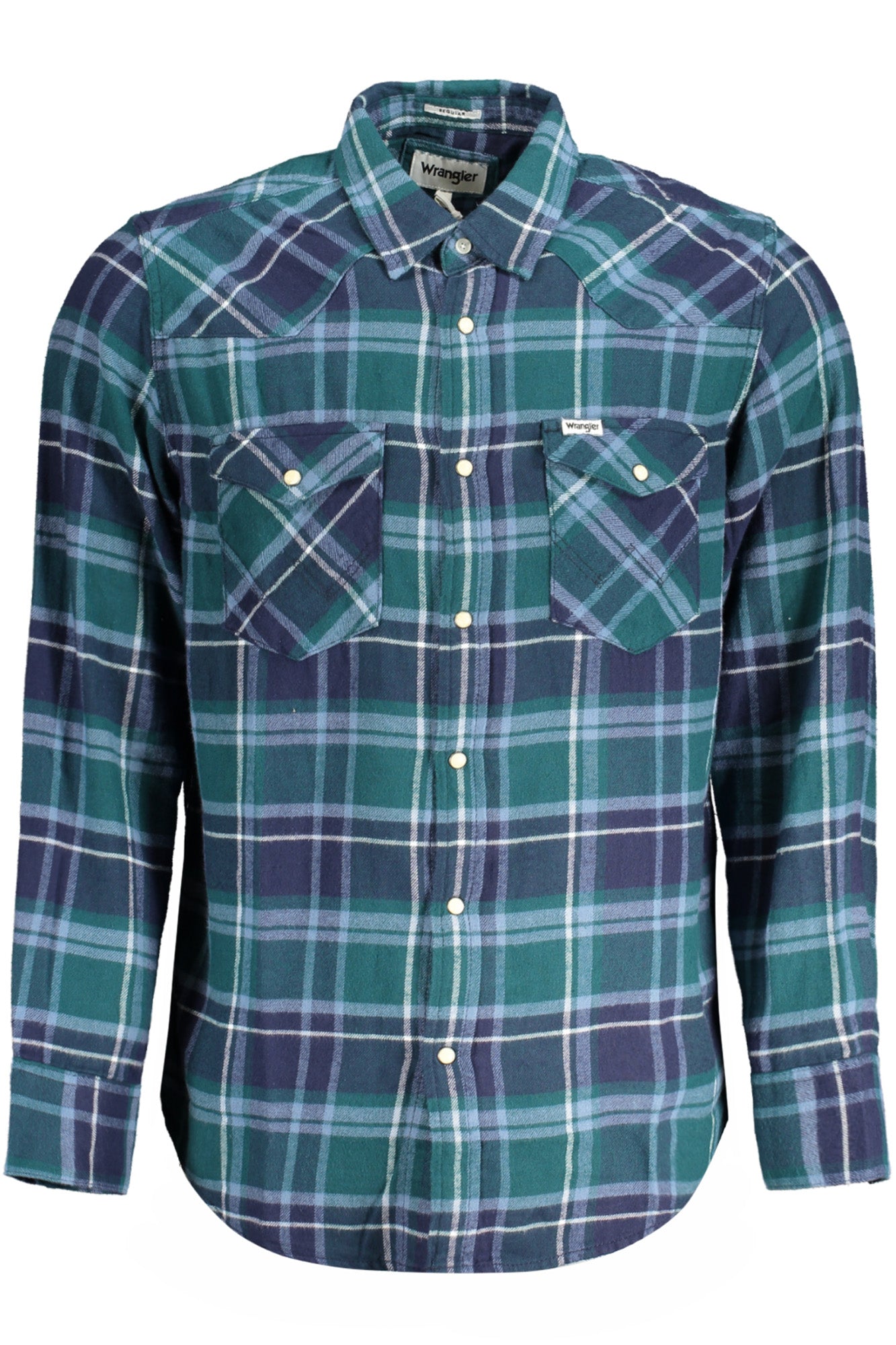 CHEMISE À MANCHES LONGUES VERTE WRANGLER POUR HOMMES - WRANGLER